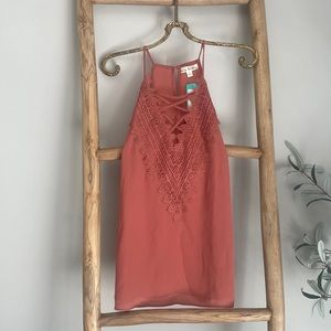 Nine Briton Araminta Lace Blouse - Dusty Rose